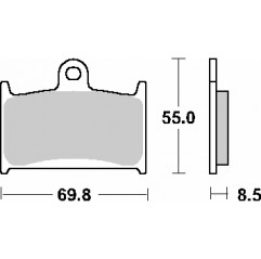 SBS PROMOCJA KLOCKI HAMULCOWE KH145 / KH236 TRACK&SPORT SINTER KOLOR ZŁOTY (ZAMIENIA MIESZANKĘ RS)