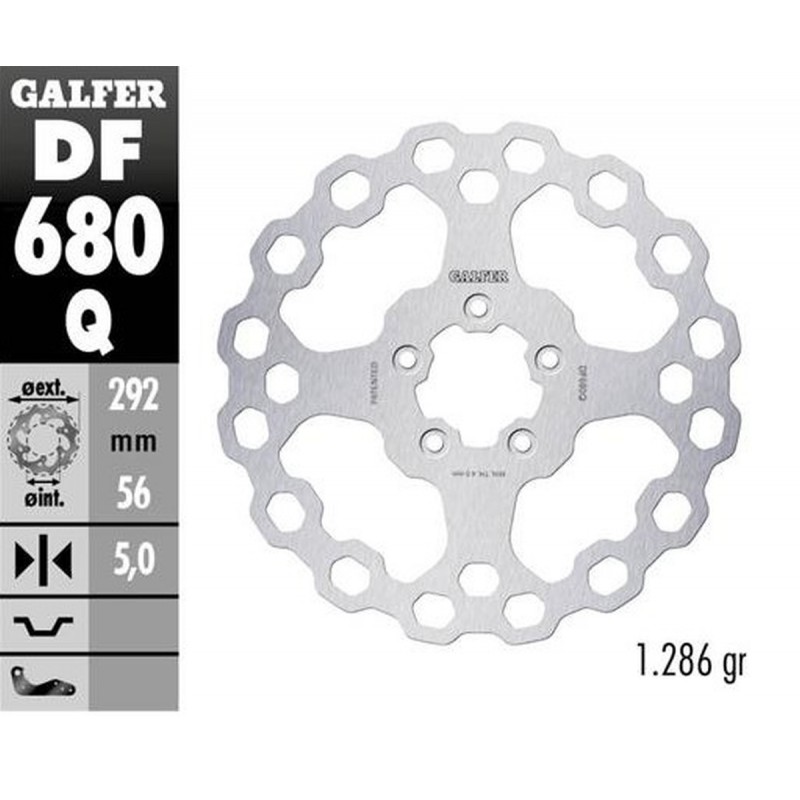 GALFER TARCZA HAMULCOWA PRZÓD HARLEY-DAVIDSON (292X56X5) CUBIQ