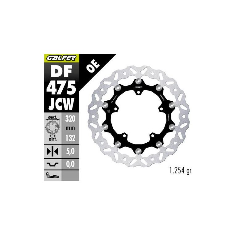 GALFER TARCZA HAMULCOWA PRZÓD YAMAHA MT-10 '17- YZF -R6 '17-'23 YZF-R9 '25 FZ 1 '06' YZF-R1 '04-'23 V MAX 1700 '09- (WAVE FLOATI