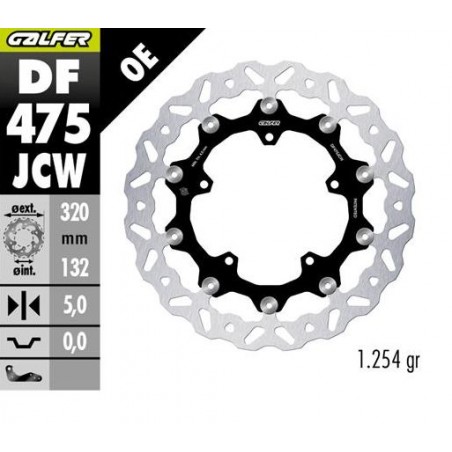GALFER TARCZA HAMULCOWA PRZÓD YAMAHA MT-10 '17- YZF -R6 '17-'23 YZF-R9 '25 FZ 1 '06' YZF-R1 '04-'23 V MAX 1700 '09- (WAVE FLOATI