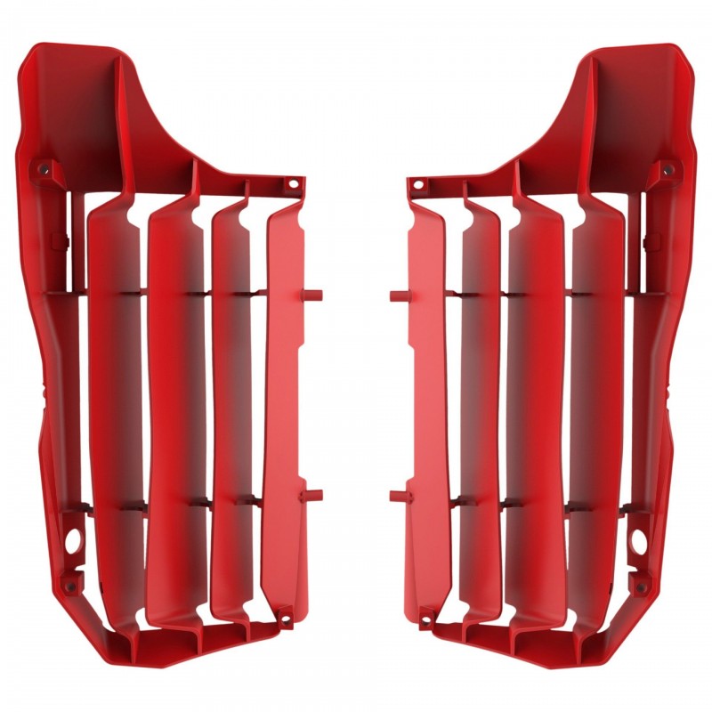 POLISPORT OSŁONY CHŁODNICY (KRATKI-KOMPLET ) HONDA CRF 250F '20-'21 KOLOR CZERWONY