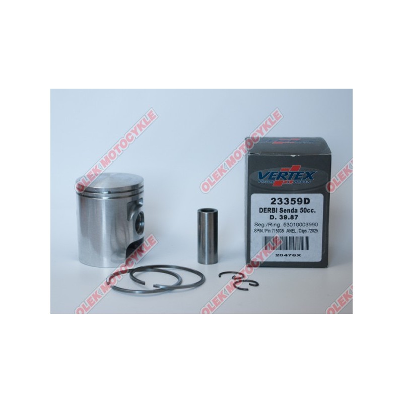 VERTEX TŁOK DERBI SENDA 50 (39,84MM) (PIERŚCIENIE 53010003990 x 2 SZT.)