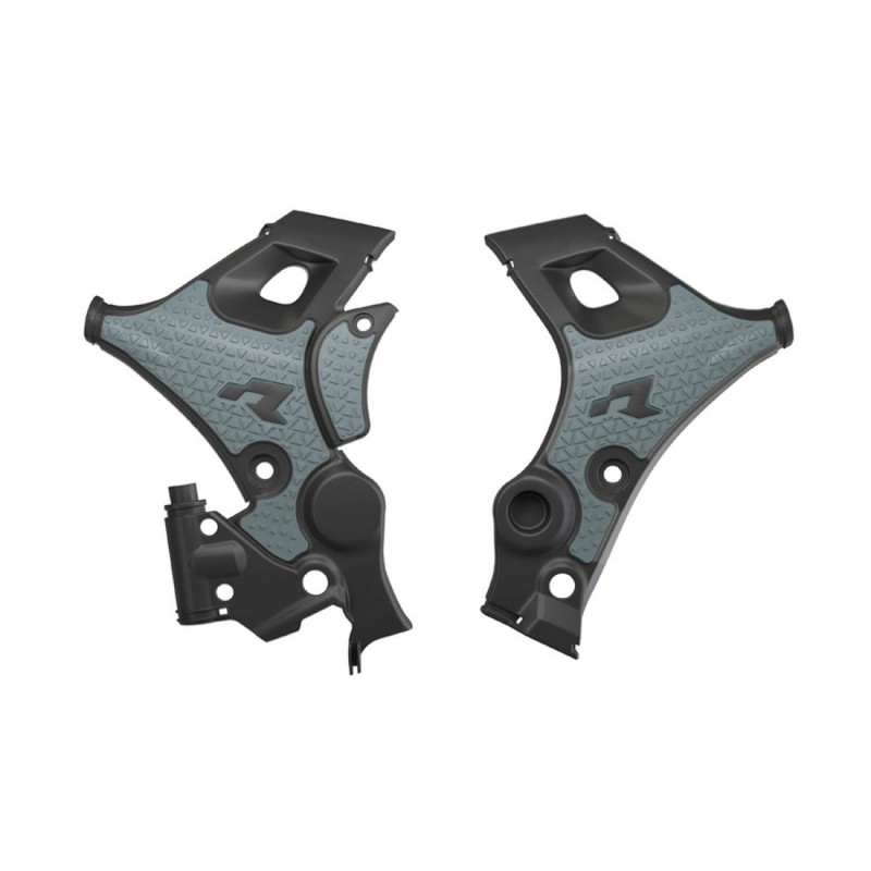 RACETECH (RTECH) OSŁONY RAMY REVOLUTION HONDA XL 750 TRANSALP '23-'25 KOLOR CZARNY / SZARY