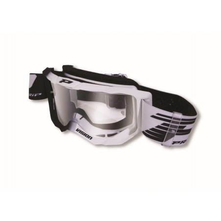 PROGRIP GOGLE PG3300-126 TR VISION KOLOR CZARNY BIAŁY (SZYBA PG3310 PRZEZROCZYSTA ANTISCRATCH, NO FOG, ANTI UV)