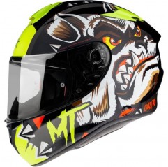 MT KASK (2021) INTEGRALNY TARGO CRAZYDOG G3 GLOSS FLUOR YELLOW KOLOR CZARNY/BIAŁY/ŻÓŁTY FLUO ROZMIAR XS