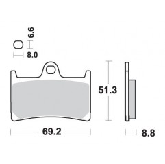 SBS KLOCKI HAMULCOWE KH252 / KH380 TRACK&SPORT SINTER KOLOR ZŁOTY (ZAMIENIA MIESZANKĘ RS)