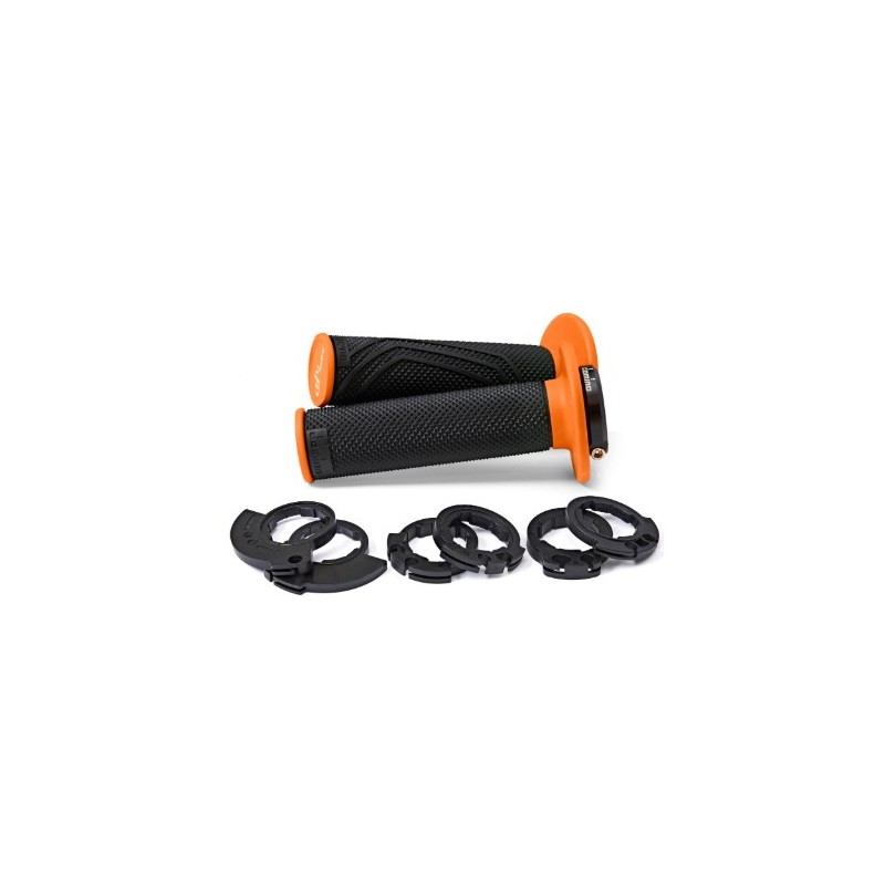 DOMINO MANETKI (GRIPY) OFF ROAD D-LOCK 2T / 4T (Z ADAPTERAMI ROLGAZU - KTM, HUSQVARNA, GASGAS, HONDA, KAWASAKI, SUZUKI, YAMAHA I