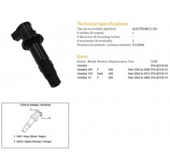 DZE CEWKA ZAPŁONOWA YAMAHA YFZ 450R '04-'13 WR 450F '03-'09 YZ 450F '03-'09 (OEM 5TA-82310-00)