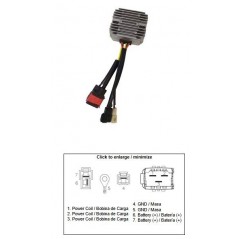 DZE REGULATOR NAPIĘCIA ROYAL ENFIELD 400 HIMALAYAN 500 CLASSIC GT 535 CONTINENTAL MOFSET (35A)