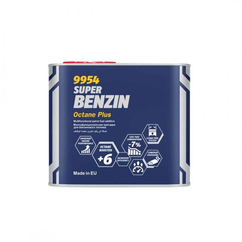 MANNOL SUPER BENZIN OCTANE PLUS 500ML - ZWIĘKSZA LICZBĘ OKTANOWĄ, CZYŚCI UKŁAD PALIWA (9954) (24) - ZASTĘPUJE MN9989