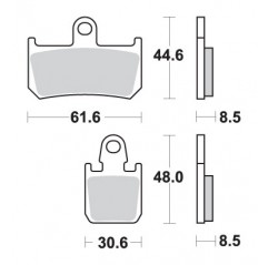 SBS KLOCKI HAMULCOWE KH442/4 TRACK&SPORT SINTER KOLOR ZŁOTY (ZAMIENIA MIESZANKĘ RS)