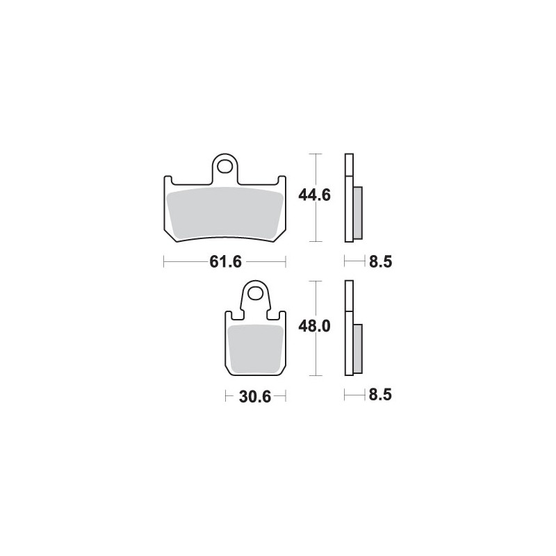 SBS KLOCKI HAMULCOWE KH442/4 TRACK&SPORT SINTER KOLOR ZŁOTY (ZAMIENIA MIESZANKĘ RS)