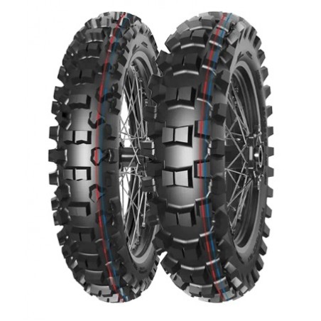 MITAS OPONA 90/90-14 TERRA FORCE-MX IT PIT CROSS (CZERWONO-NIEBIESKI PASEK) 46M TT PRZÓD DOT 2024 (DOT:PXDC) (ZAMIENNIK:70001000