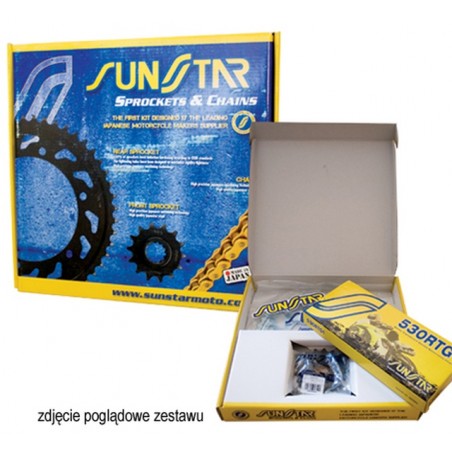 SUNSTAR ZESTAW NAPĘDOWY YAMAHA XT 600E '97-'03 PLUS ZŁOTY (15/45/106) (DO 750CC) (SUN37215/SUN1-3538-45/SS520XTG-106G)