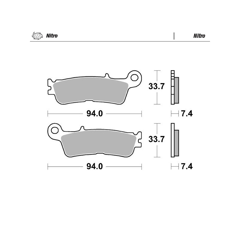 MOTO-MASTER KLOCKI HAMULCOWE SINTER METAL ENDURO: 21 (NITRO) YAMAHA YZF 250 '21-, WRF 450 '21-, YZF 450 20-
