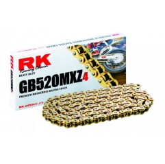 RK ŁAŃCUCH NAPĘDOWY (MOTOCROSS) 420MXZ4-120 ZAPINKA (CL) W ZESTAWIE KOLOR ZŁOTY (POJEMNOŚĆ: DO 150 CCM) (22,2 KN)