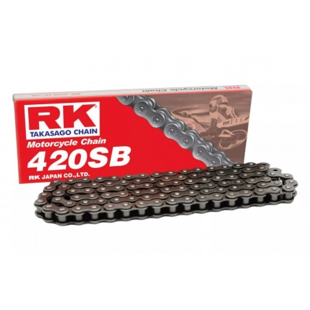 RK ŁAŃCUCH NAPĘDOWY 420SB-130 ZAPINKA (CL) W ZESTAWIE KOLOR STANDARD (POJEMNOŚĆ: DO 125 CCM) (18,5 KN)