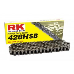 RK ŁAŃCUCH NAPĘDOWY 428HSB-140 ZAPINKA (CL) W ZESTAWIE KOLOR STANDARD (POJEMNOŚĆ: DO 200 CCM) (24,2 KN)