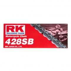 RK ŁAŃCUCH NAPĘDOWY 428SB-146 ZAPINKA (CL) W ZESTAWIE KOLOR STANDARD (POJEMNOŚĆ: DO 135 CCM) (19,1 KN)