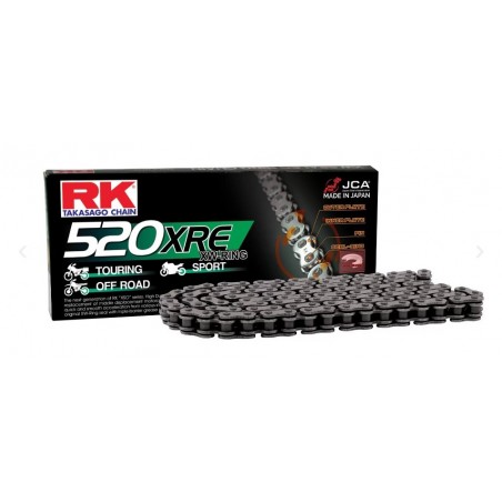 RK ŁAŃCUCH NAPĘDOWY 520XRE-98 (XW-RING) ZAKUWKA (CLF) W ZESTAWIE KOLOR STANDARD (POJEMNOŚĆ: DO 800 CCM) (36,5 KN)