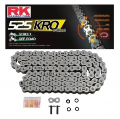 RK ŁAŃCUCH NAPĘDOWY 525KRO-124 (O-RING) ZAKUWKA (CLF) W ZESTAWIE KOLOR STANDARD (POJEMNOŚĆ: DO 800 CCM) (38,3 KN)