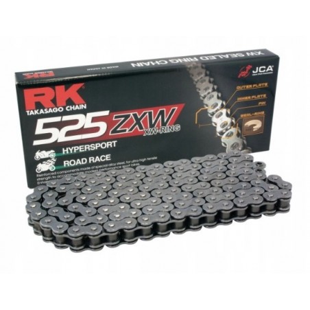 RK ŁAŃCUCH NAPĘDOWY 525ZXW-116 (XW-RING) ZAKUWKA (CLF) W ZESTAWIE KOLOR STANDARD (POJEMNOŚĆ: DO 1300 CCM) (46,4 KN)