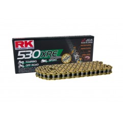 RK ŁAŃCUCH NAPĘDOWY GB530XRE-120 (XW-RING) ZAKUWKA (CLF) W ZESTAWIE KOLOR ZŁOTY (POJEMNOŚĆ: DO 1400 CCM) (44 KN)