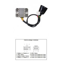 DZE REGULATOR NAPIĘCIA HONDA VTX 1800 '03-'08 (31600-MCH-000) (12A)