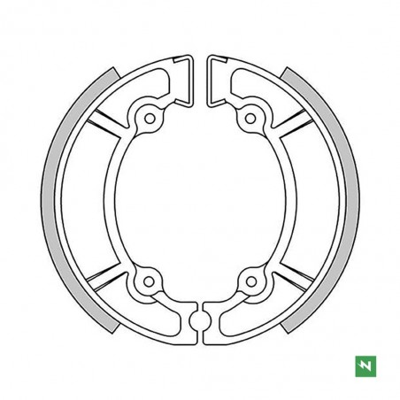 NEWFREN SZCZĘKI HAMULCOWE SUZUKI RM 125 '81-87, 250 '81-83 TYŁ (120X22MM)