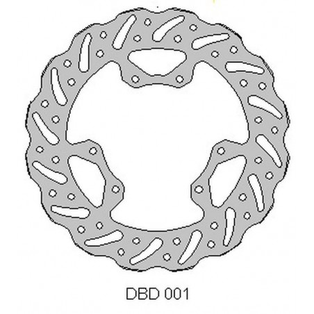 DELTA BRAKING TARCZA HAMULCOWA PRZÓD HONDA CR 125 '95-07, 250 '95-01, CRF 250 '04-14, CRF 450 '02-14 WAVE (240X101X3MM) (6X6,5MM