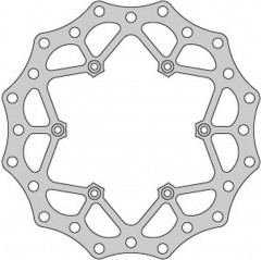 DELTA BRAKING TARCZA HAMULCOWA PRZÓD KTM 2T/4T '91-21, HUSABERG, HUSQVARNA, GAS-GAS '21, WAVE ULTRA LIGHT (260X126,5X3MM) (6X6,5