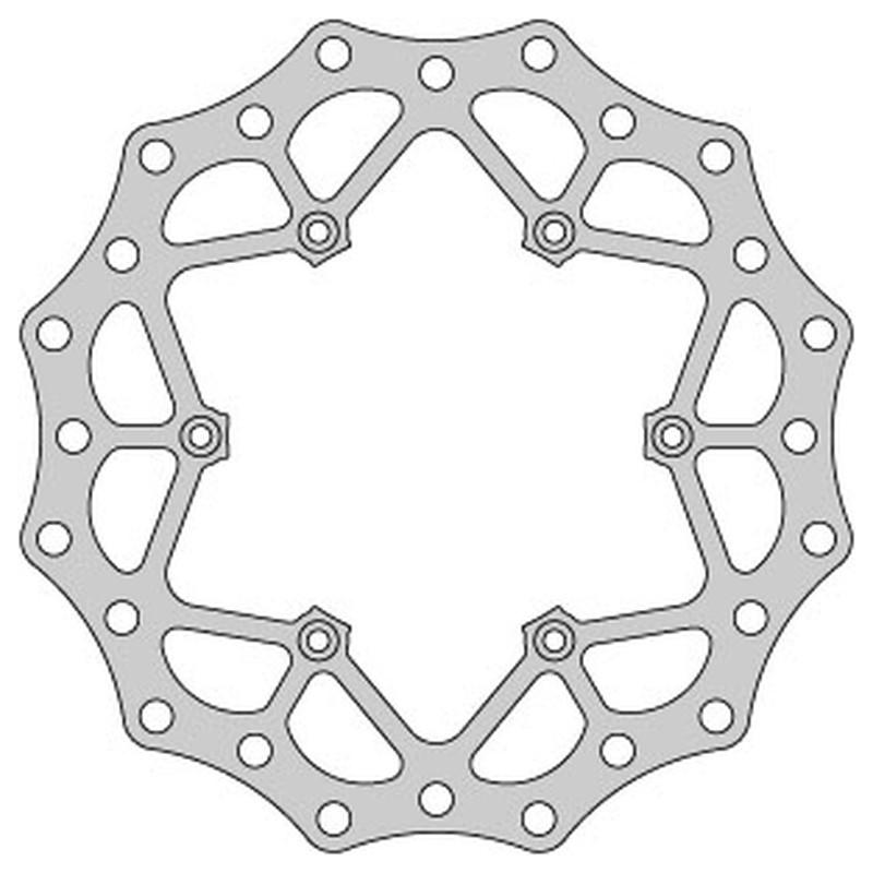 DELTA BRAKING TARCZA HAMULCOWA PRZÓD KTM 2T/4T '91-21, HUSABERG, HUSQVARNA, GAS-GAS '21, WAVE ULTRA LIGHT (260X126,5X3MM) (6X6,5