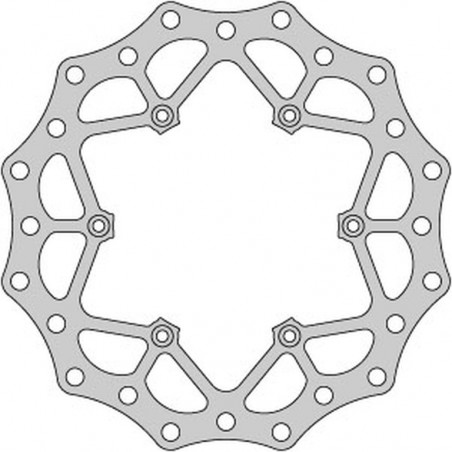DELTA BRAKING TARCZA HAMULCOWA PRZÓD KTM 2T/4T '91-21, HUSABERG, HUSQVARNA, GAS-GAS '21, WAVE ULTRA LIGHT (260X126,5X3MM) (6X6,5
