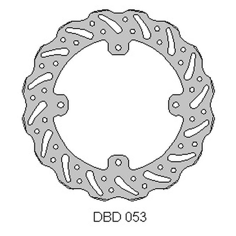 DELTA BRAKING TARCZA HAMULCOWA TYŁ HUSQVARNA TC 85 '14-20, KTM SX 85 '11-20, 250/350 FREERIDE '12-19, WAVE (210X110X3MM) (4X6,5M