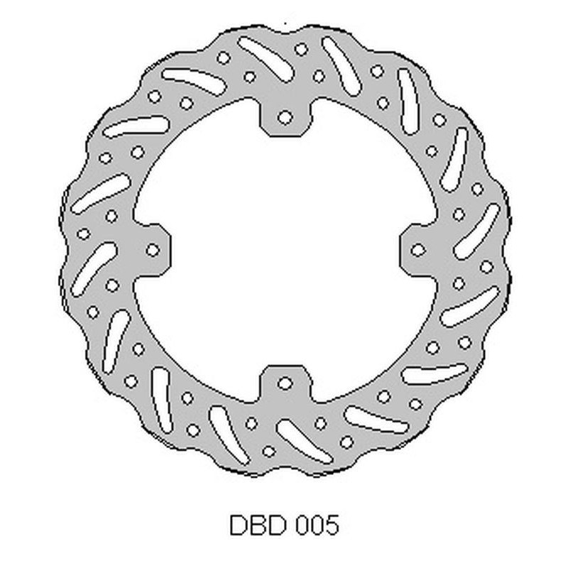 DELTA BRAKING TARCZA HAMULCOWA TYŁ HONDA CR 125 '02-07, CRF 250 '04-14' -CRF 250 X 04-17' CRF 450 WAVE (240X121X4MM) (4X6,5MM) (