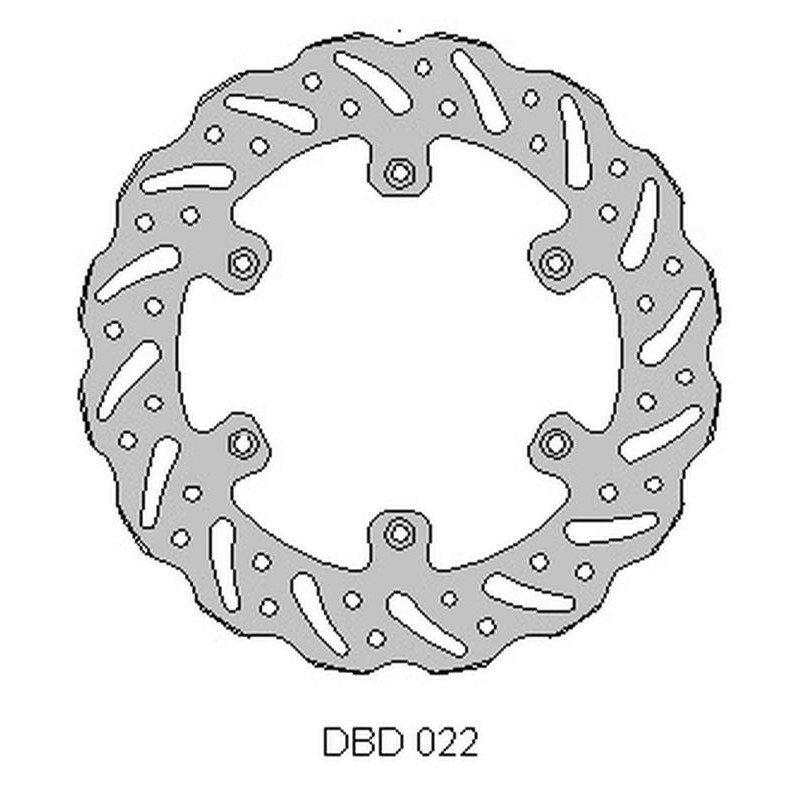 DELTA BRAKING TARCZA HAMULCOWA TYŁ SUZUKI RM 125 '88-10, RM 250 '88-10, DRZ 250 '01-07, YAMAHA YZ 125 '01-16, YZ/YZF/WR 250 '01-