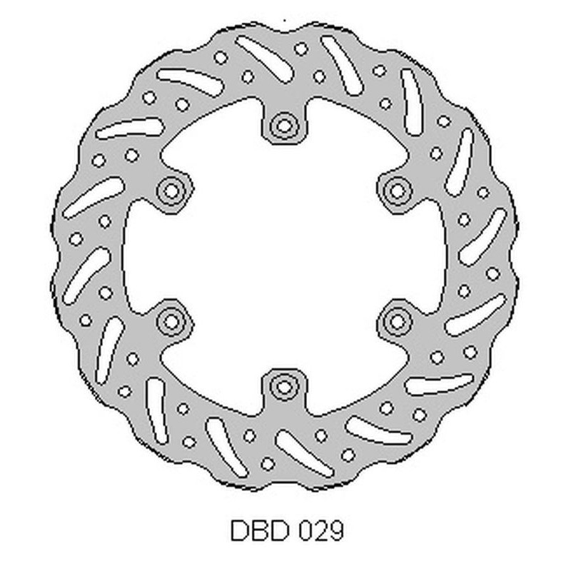 DELTA BRAKING TARCZA HAMULCOWA TYŁ YAMAHA YZ/WR 125 '98-01, YZ/WR 250 '98-'01, YZF/WRF 400/426 '99-01, WAVE (240X115X4MM) (6X6,5