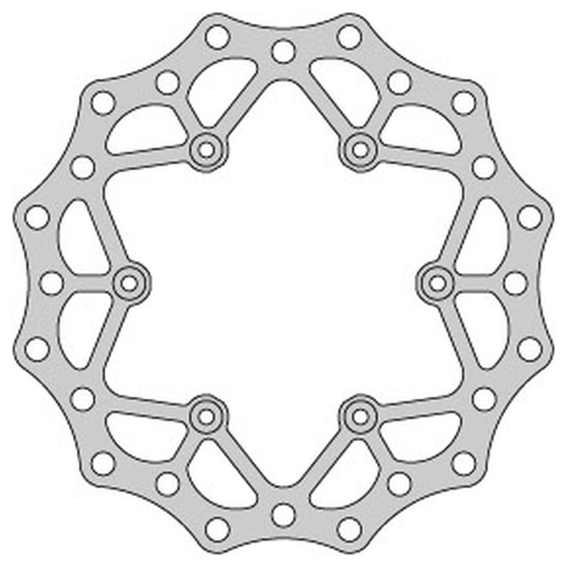 DELTA BRAKING TARCZA HAMULCOWA TYŁ YAMAHA YZ/WR 125 '98-01, YZ/WR 250 '98-'01, YZF/WRF 400/426 '99-01, WAVE ULTRA LIGHT (240X115