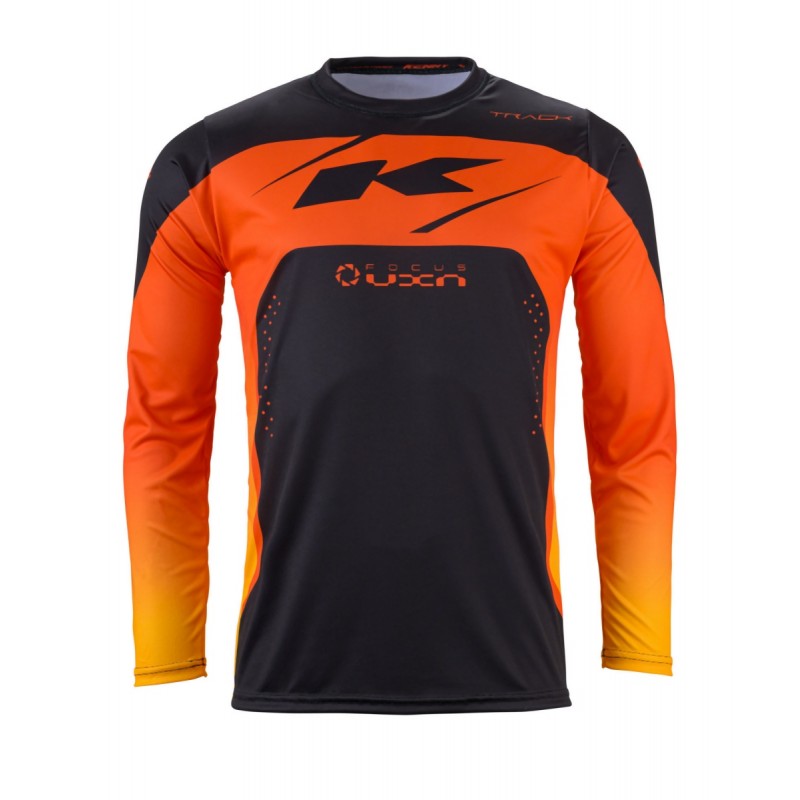 KENNY RACING KOSZULKA CROSS/ENDURO MODEL TRACK KID/JUNIOR NEON GREY/ORANGE KOLOR CZARNY/SZARY/POMARAŃCZOWY ROZMIAR XXXXS