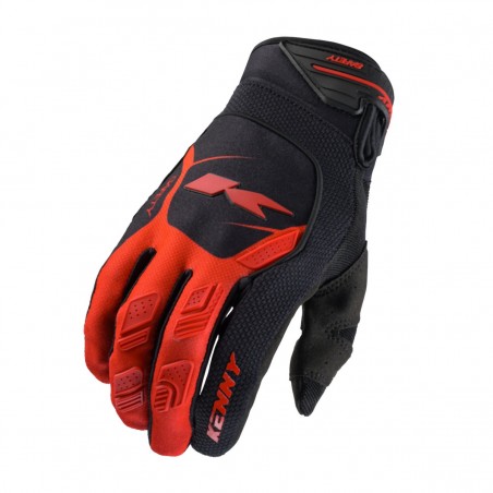 KENNY RACING RĘKAWICE CROSS/ENDURO MODEL SAFETY RED KOLOR CZARNY/CZERWONY ROZMIAR L