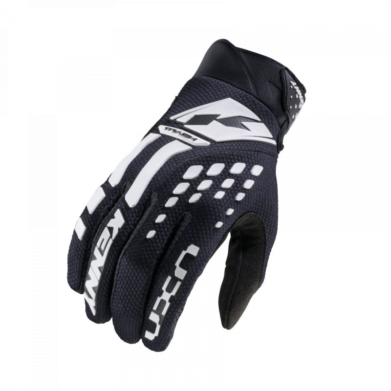 KENNY RACING RĘKAWICE CROSS/ENDURO MODEL TRACK KID/JUNIOR/DZIECIĘCE BLACK KOLOR CZARNY/BIAŁY ROZMIAR S