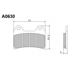 NISSIN KLOCKI HAMULCOWE KH244 PREMIUM SEMI-METALLIC (SPIEK METALICZNY) (ECE R90) (MADE IN JAPAN) (2P-270NS)