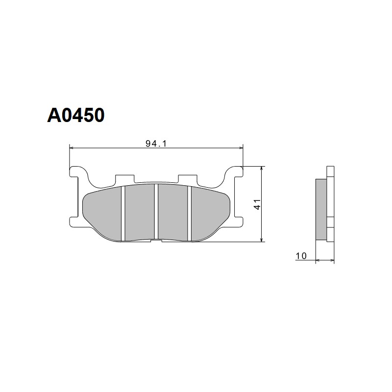 NISSIN KLOCKI HAMULCOWE KH199 PREMIUM SEMI-METALLIC (SPIEK METALICZNY) (ECE R90) (MADE IN JAPAN) (2P-249NS)