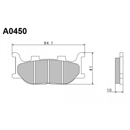 NISSIN KLOCKI HAMULCOWE KH199 PREMIUM SEMI-METALLIC (SPIEK METALICZNY) (ECE R90) (MADE IN JAPAN) (2P-249NS)