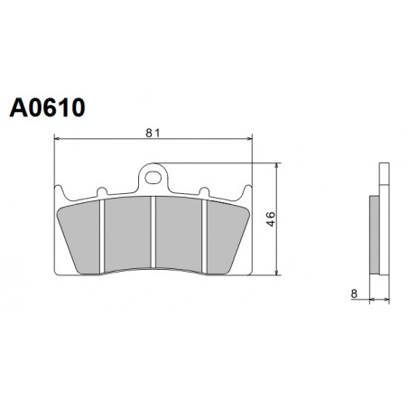 NISSIN KLOCKI HAMULCOWE KH613 PREMIUM SEMI-METALLIC (SPIEK METALICZNY) (ECE R90) (MADE IN JAPAN) (2P-268NS)