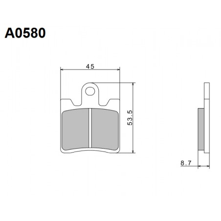 NISSIN KLOCKI HAMULCOWE KH283 PREMIUM SEMI-METALLIC (SPIEK METALICZNY) (ECE R90) (MADE IN JAPAN) (2P-265NS)