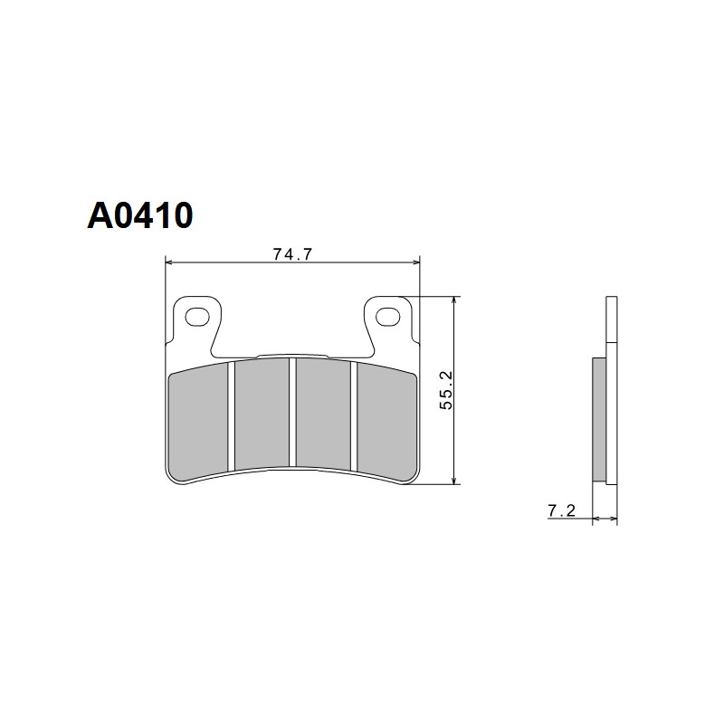 NISSIN KLOCKI HAMULCOWE KH265 / KH296 PREMIUM SEMI-METALLIC (SPIEK METALICZNY) (ECE R90) (MADE IN JAPAN) (2P-245NS)