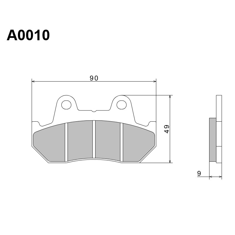 NISSIN KLOCKI HAMULCOWE KH69/2 PREMIUM SEMI-METALLIC (SPIEK METALICZNY) (ECE R90) (MADE IN JAPAN) (2P-242NS)