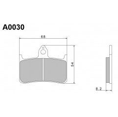 NISSIN KLOCKI HAMULCOWE KH187 PREMIUM SEMI-METALLIC (SPIEK METALICZNY) (ECE R90) (MADE IN JAPAN) (2P-203NS)