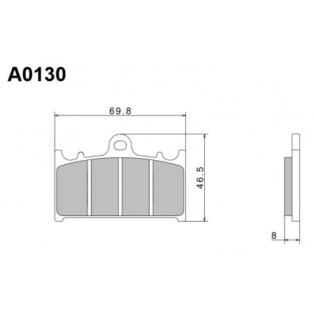 NISSIN KLOCKI HAMULCOWE KH158 PREMIUM SEMI-METALLIC (SPIEK METALICZNY) (ECE R90) (MADE IN JAPAN) (2P-214NS)